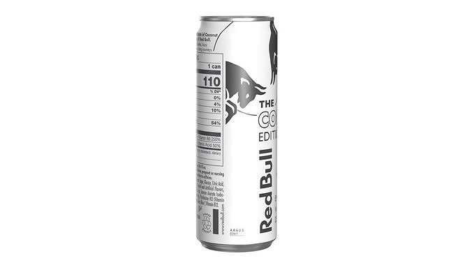 Red Bull Coconut Edition Drink Can Sleek 355ml 02 Low-poly 3D model 3