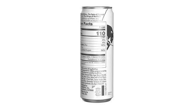 Red Bull Coconut Edition Drink Can Sleek 355ml 02 Low-poly 3D model 4