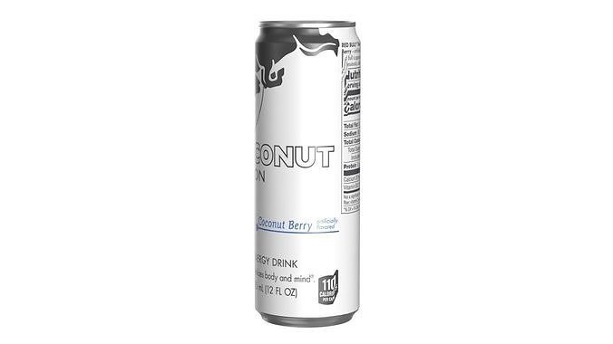 Red Bull Coconut Edition Drink Can Sleek 355ml 02 Low-poly 3D model 7