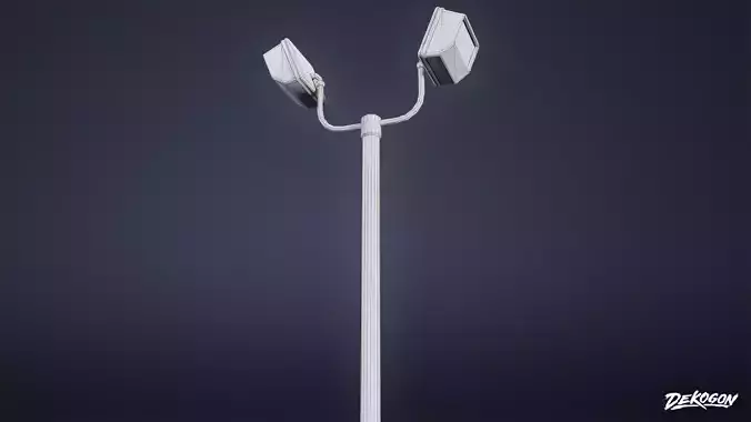 HIGH SCHOOL CLASSROOM - Light Pole 01 - LOW POLY