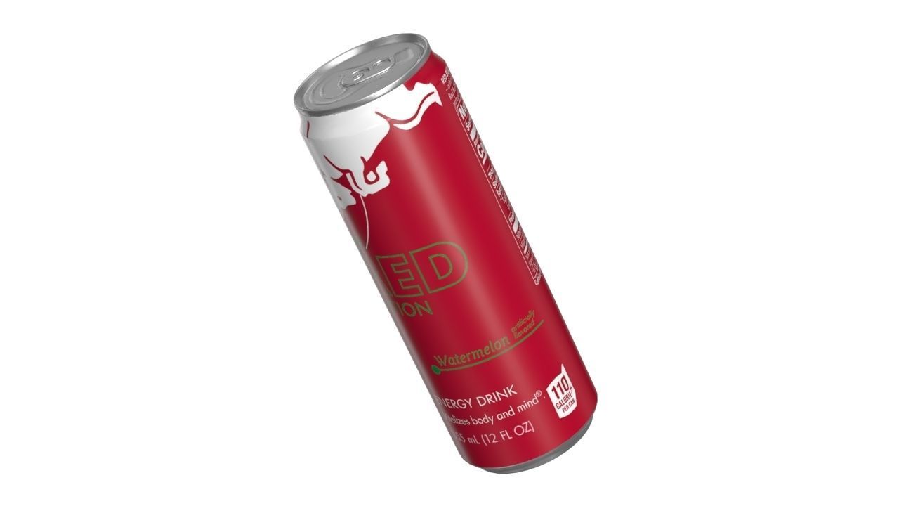 Red Bull Red Edition Drink Can Sleek 355ml 02 Low-poly 3D model_13