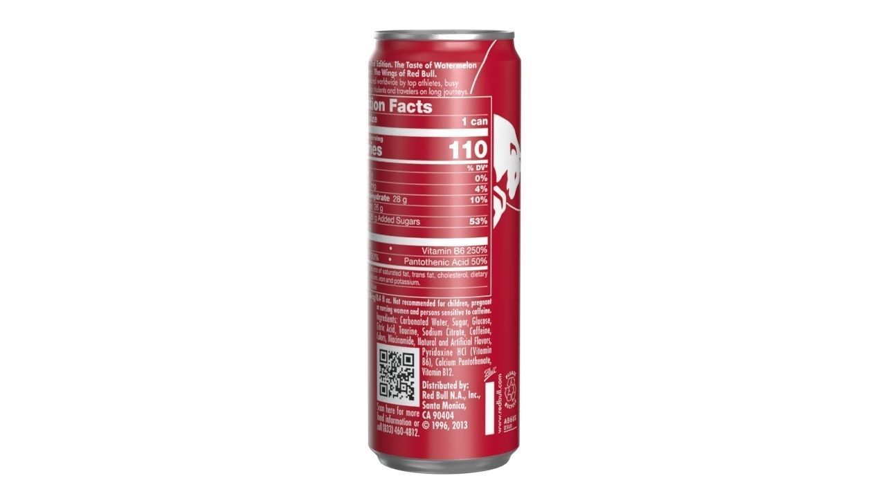 Red Bull Red Edition Drink Can Sleek 355ml 02 Low-poly 3D model_3