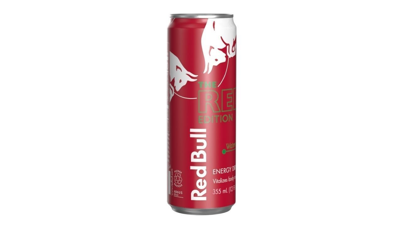 Red Bull Red Edition Drink Can Sleek 355ml 02 Low-poly 3D model_1