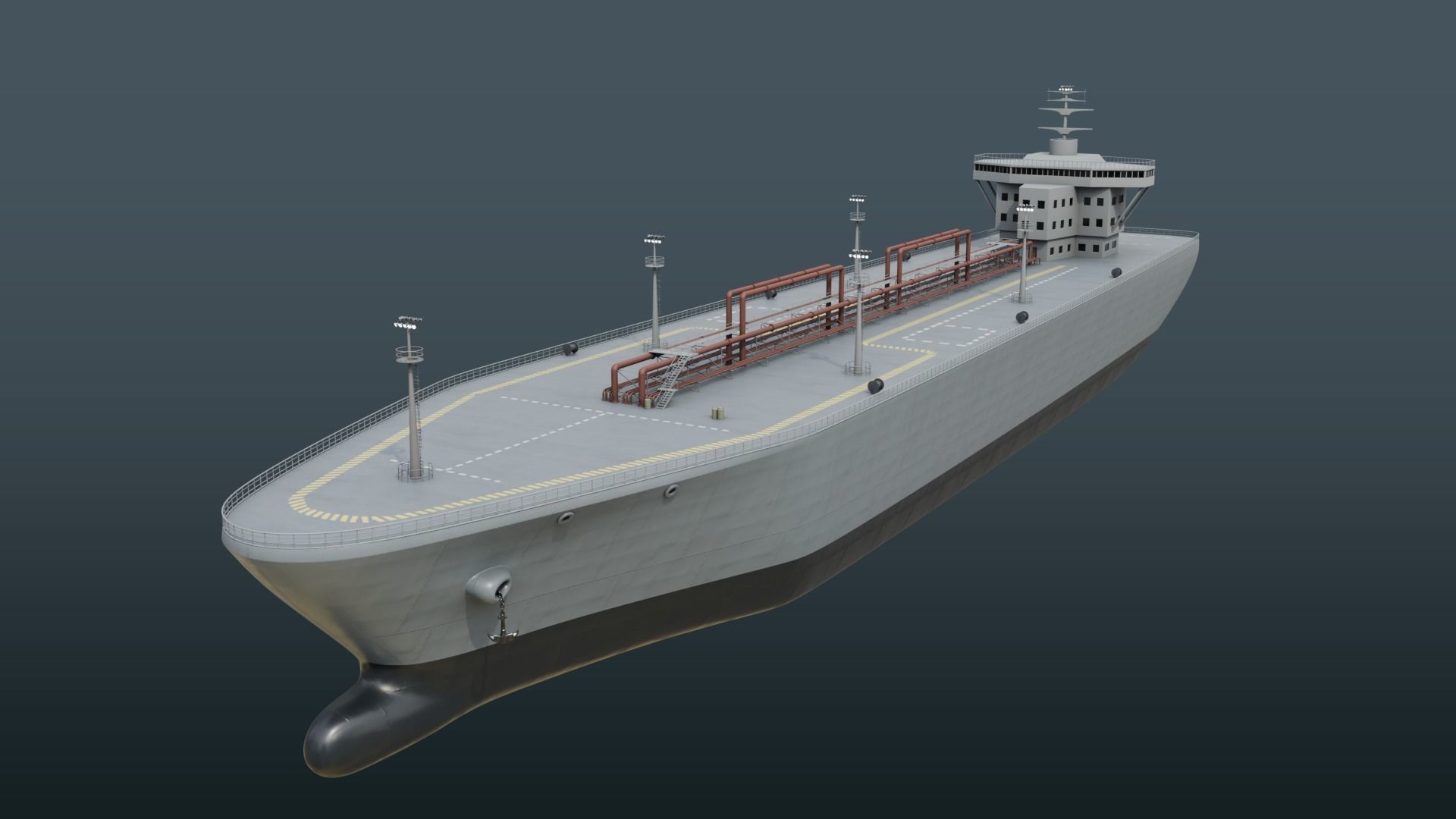 Fleet Oilers and Replenishment Ship  Low-poly 3D model_1