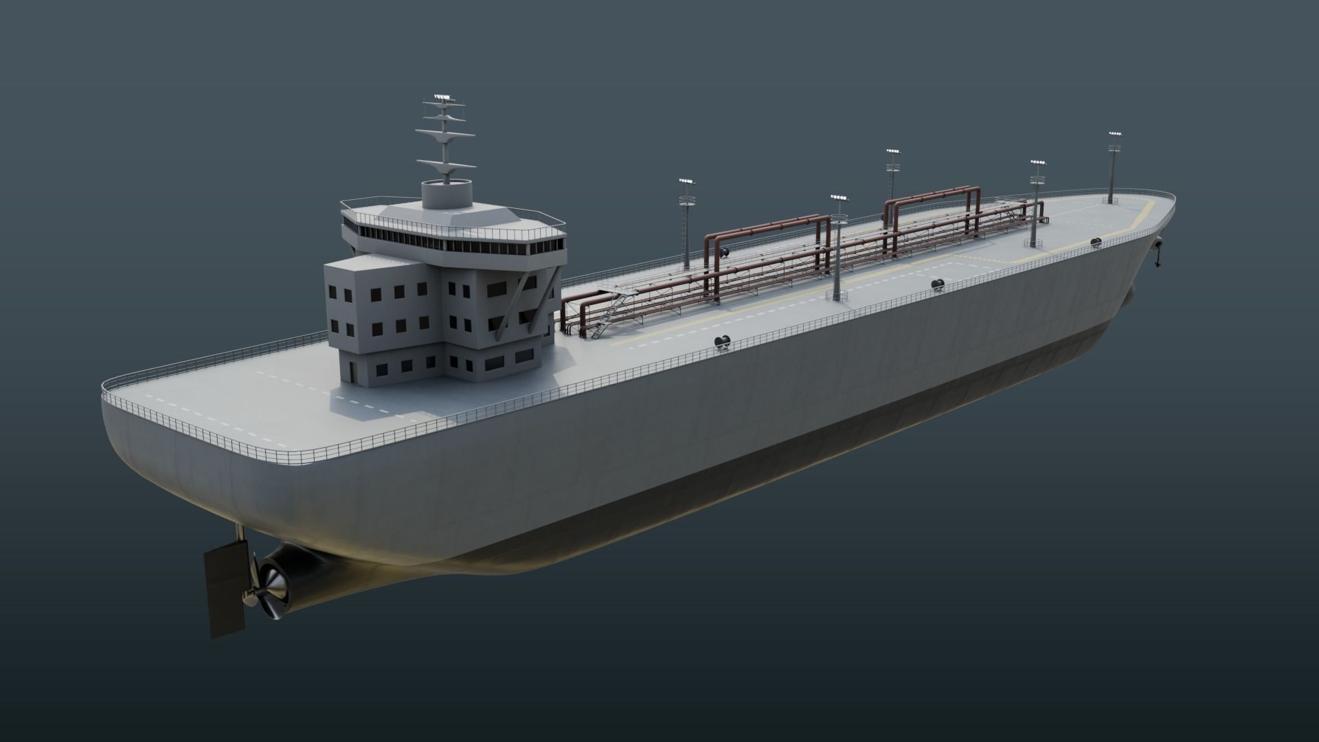 Fleet Oilers and Replenishment Ship  Low-poly 3D model_5