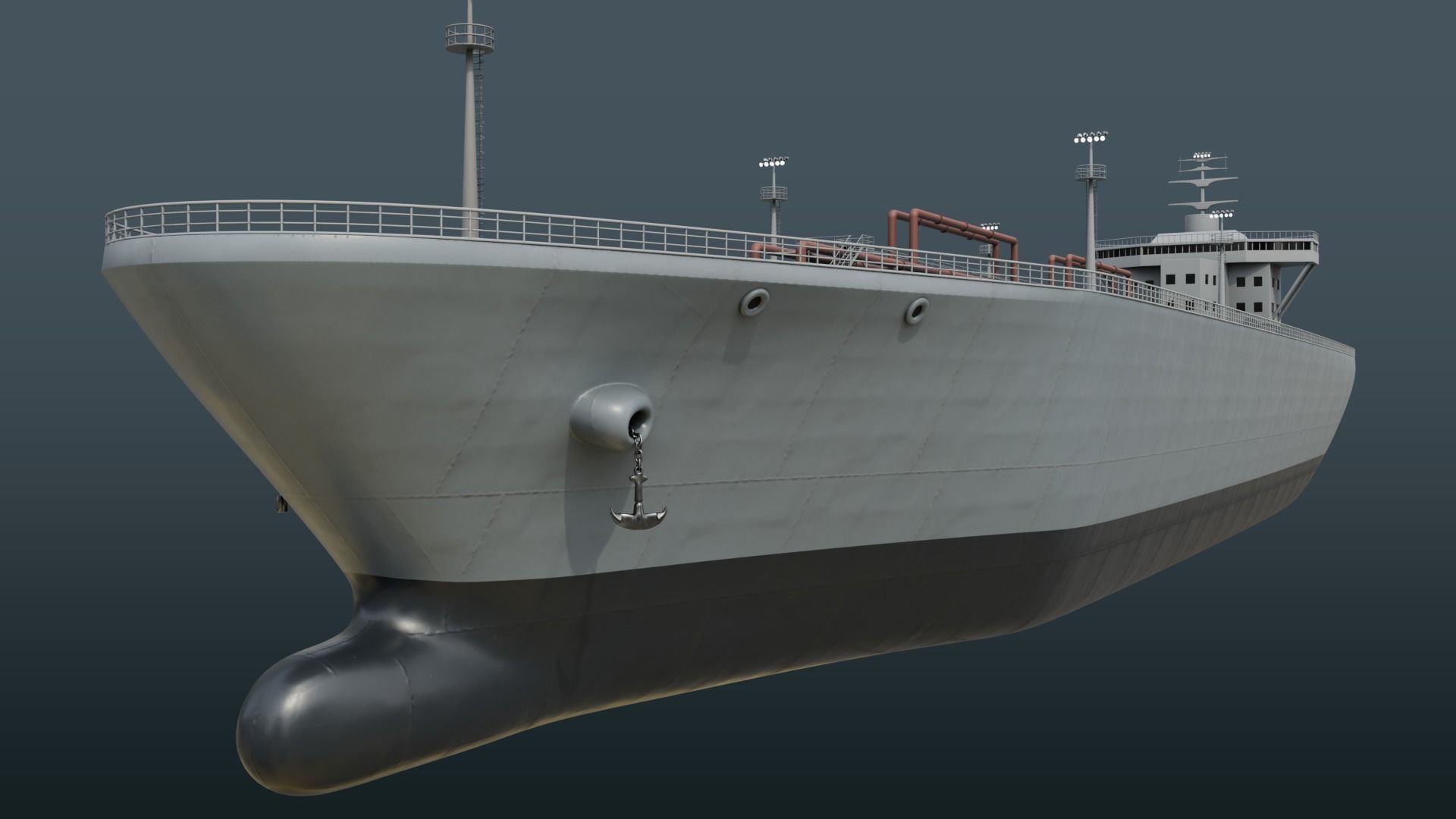 Fleet Oilers and Replenishment Ship  Low-poly 3D model_7