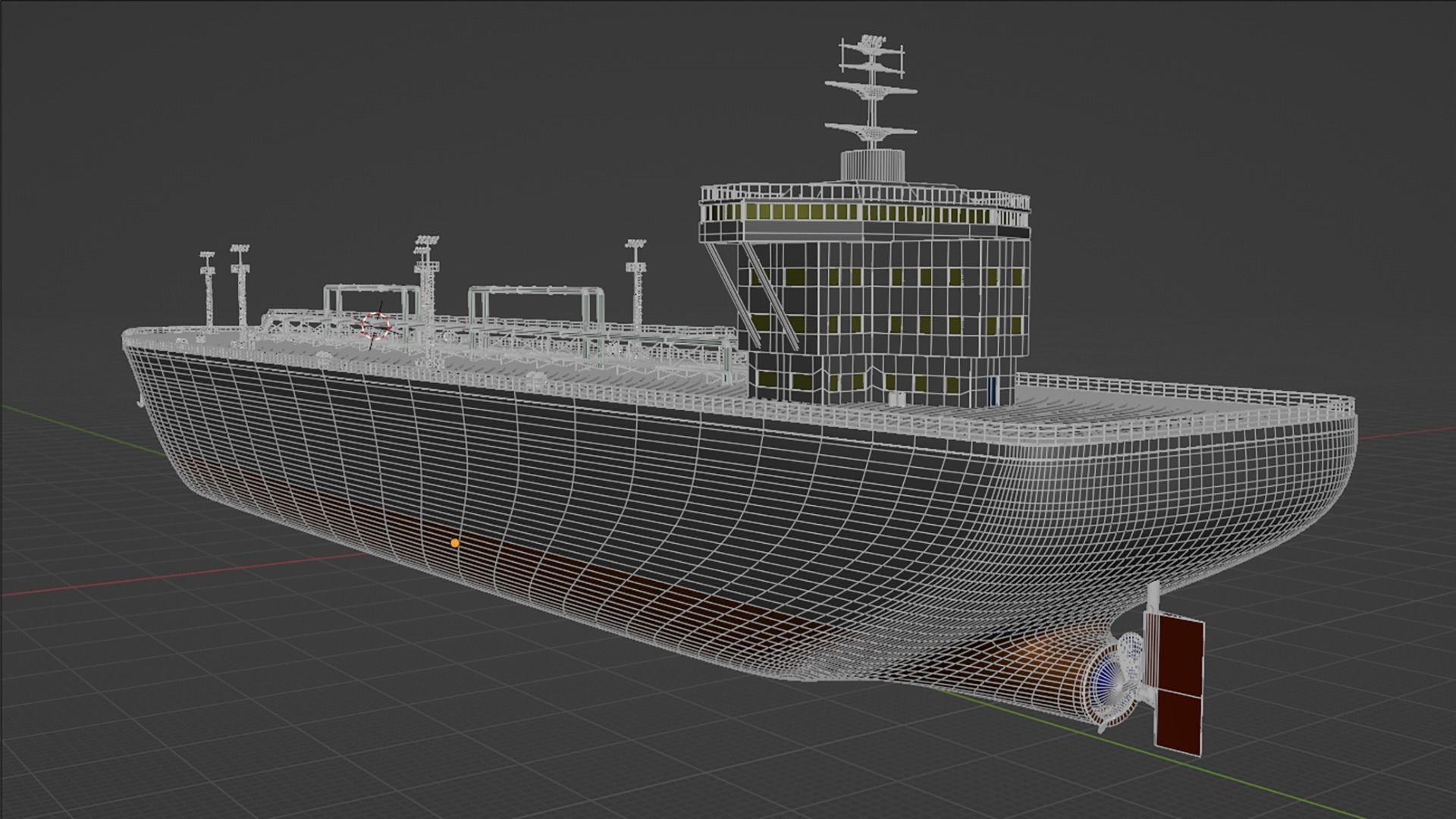 Fleet Oilers and Replenishment Ship  Low-poly 3D model_19