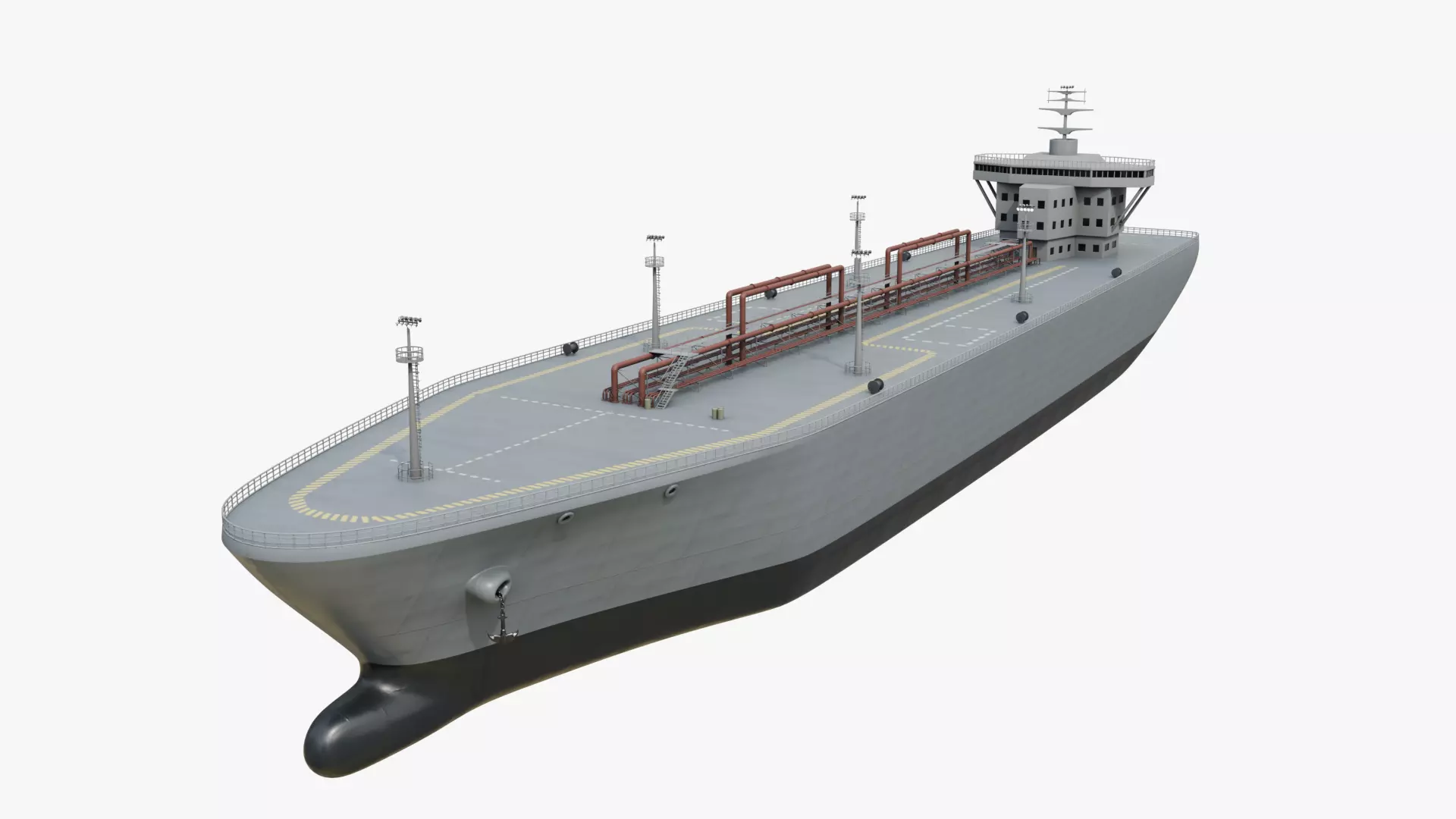 Fleet Oilers and Replenishment Ship  Low-poly 3D model_0