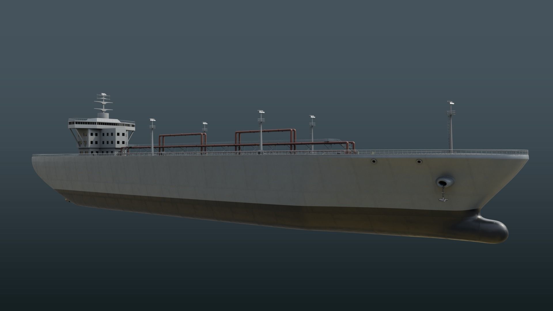 Fleet Oilers and Replenishment Ship  Low-poly 3D model_4