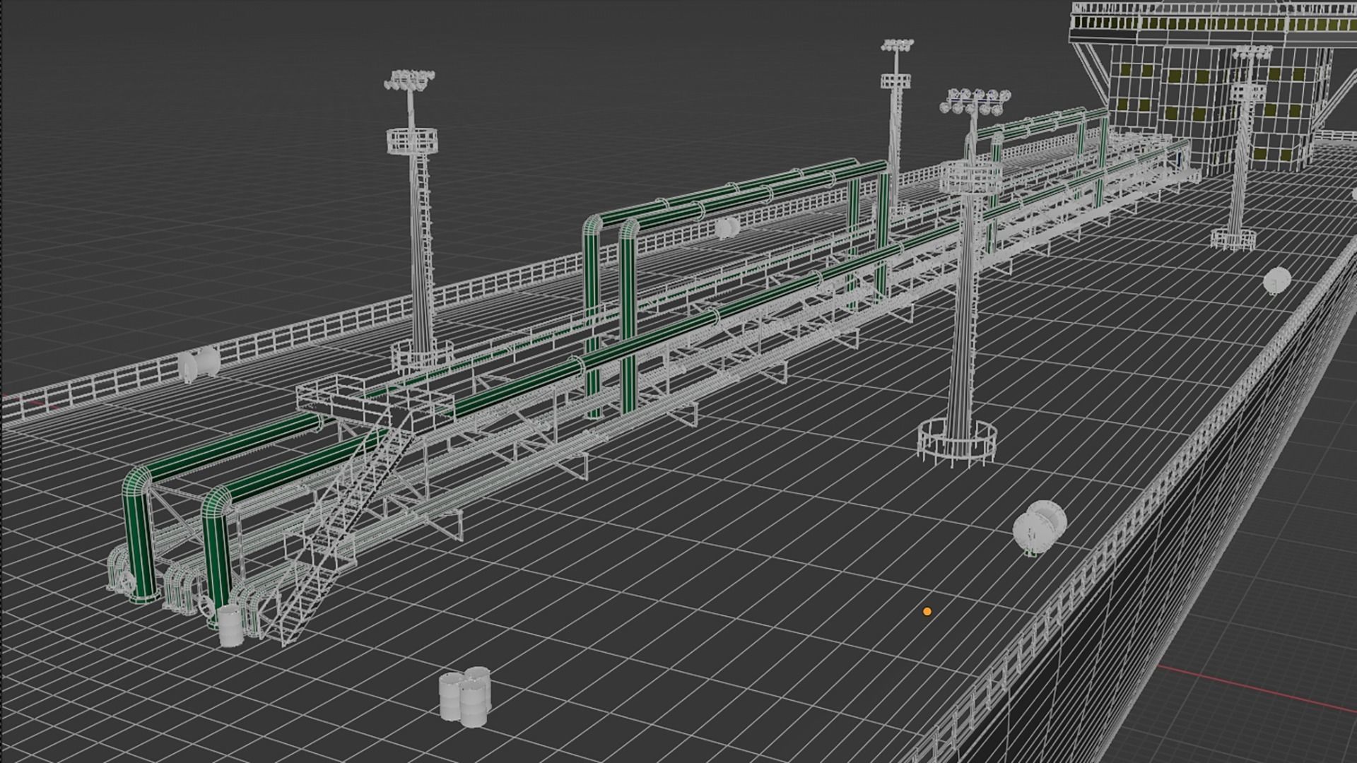 Fleet Oilers and Replenishment Ship  Low-poly 3D model_20