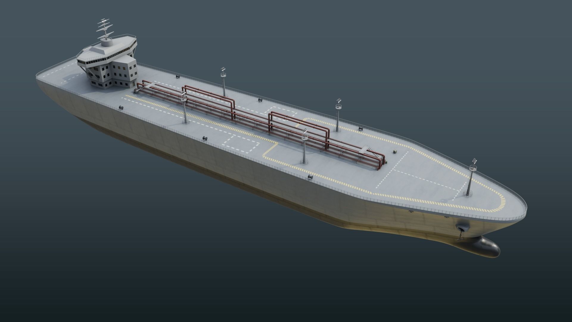 Fleet Oilers and Replenishment Ship  Low-poly 3D model_3