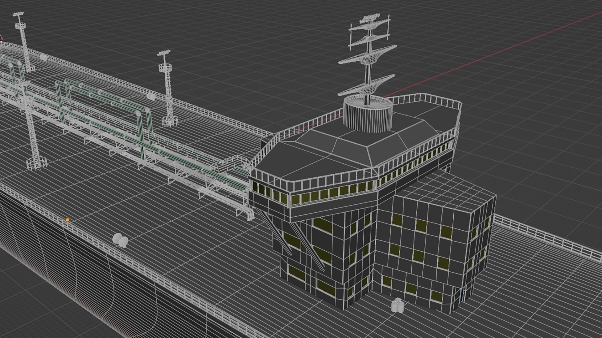 Fleet Oilers and Replenishment Ship  Low-poly 3D model_22