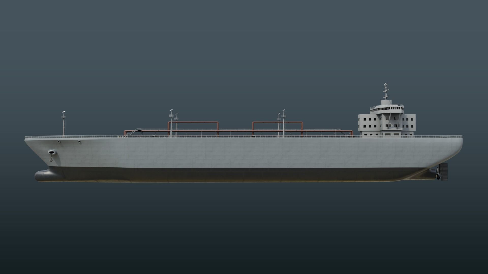 Fleet Oilers and Replenishment Ship  Low-poly 3D model_6