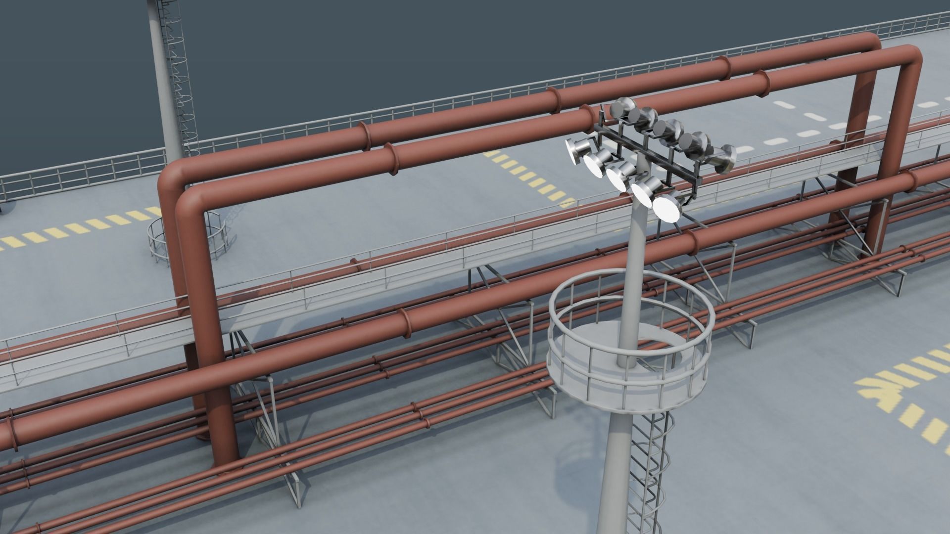 Fleet Oilers and Replenishment Ship  Low-poly 3D model_10