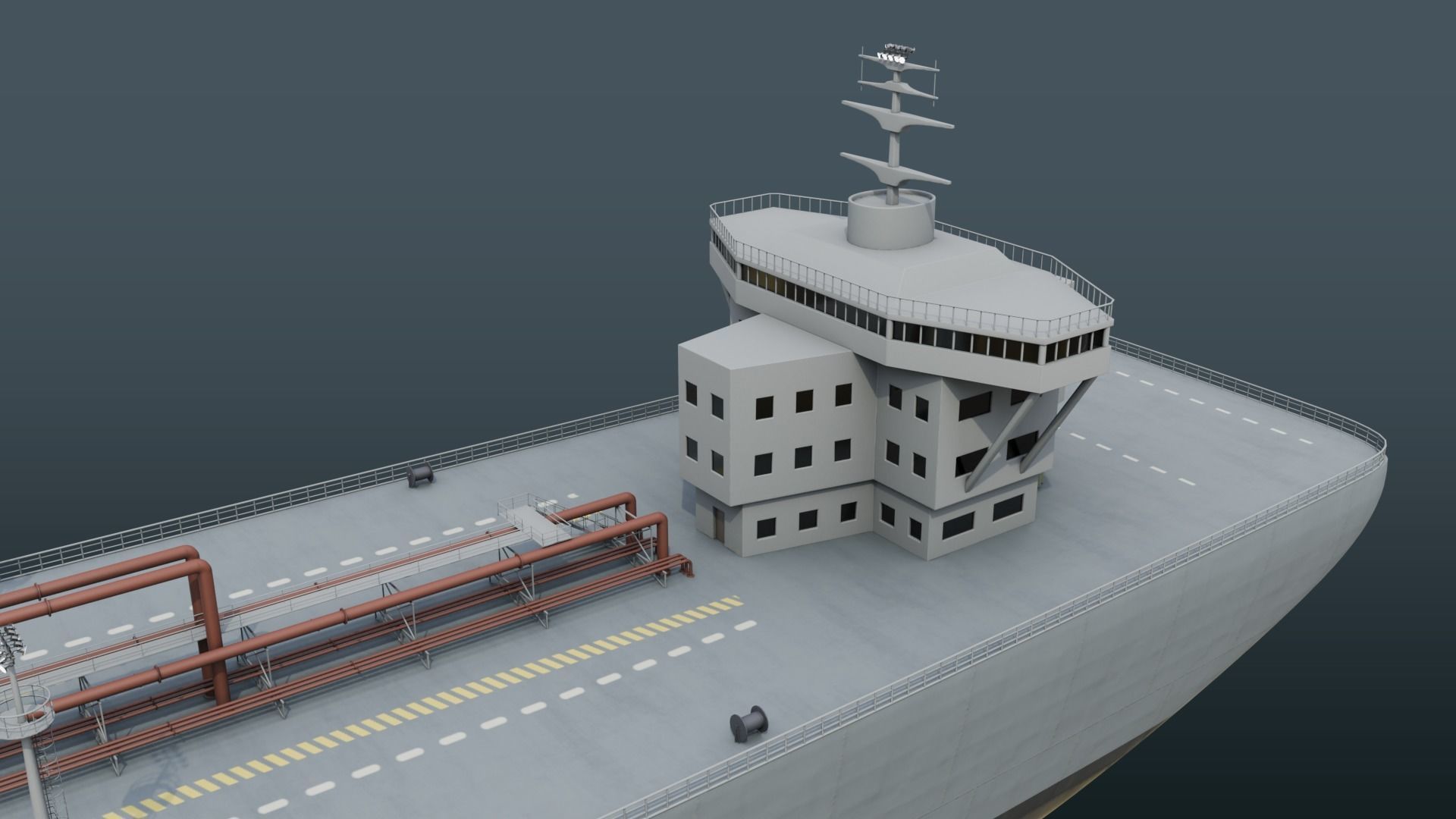 Fleet Oilers and Replenishment Ship  Low-poly 3D model_11