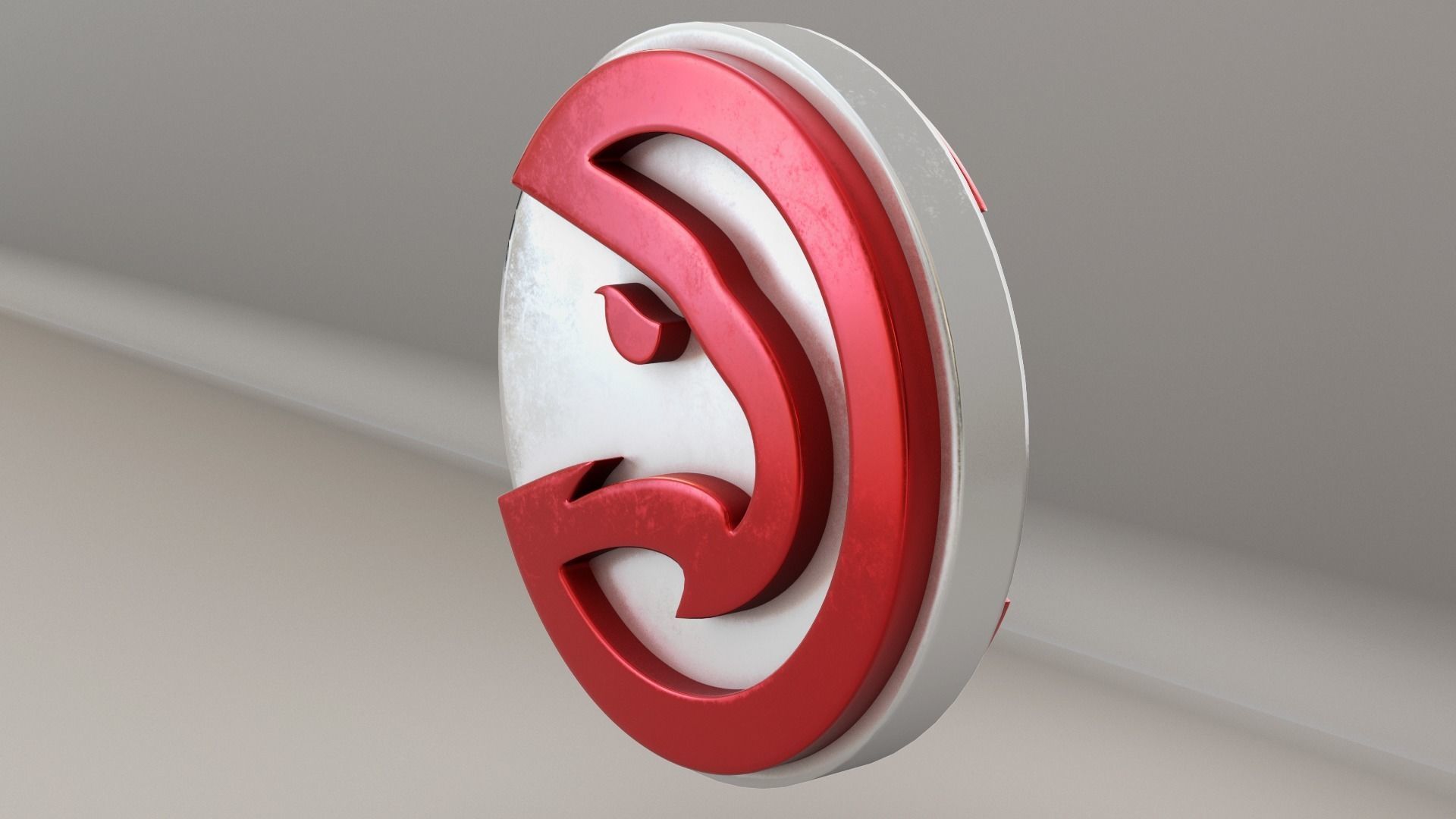 NBA Atlanta Hawks Logo 3D model_5