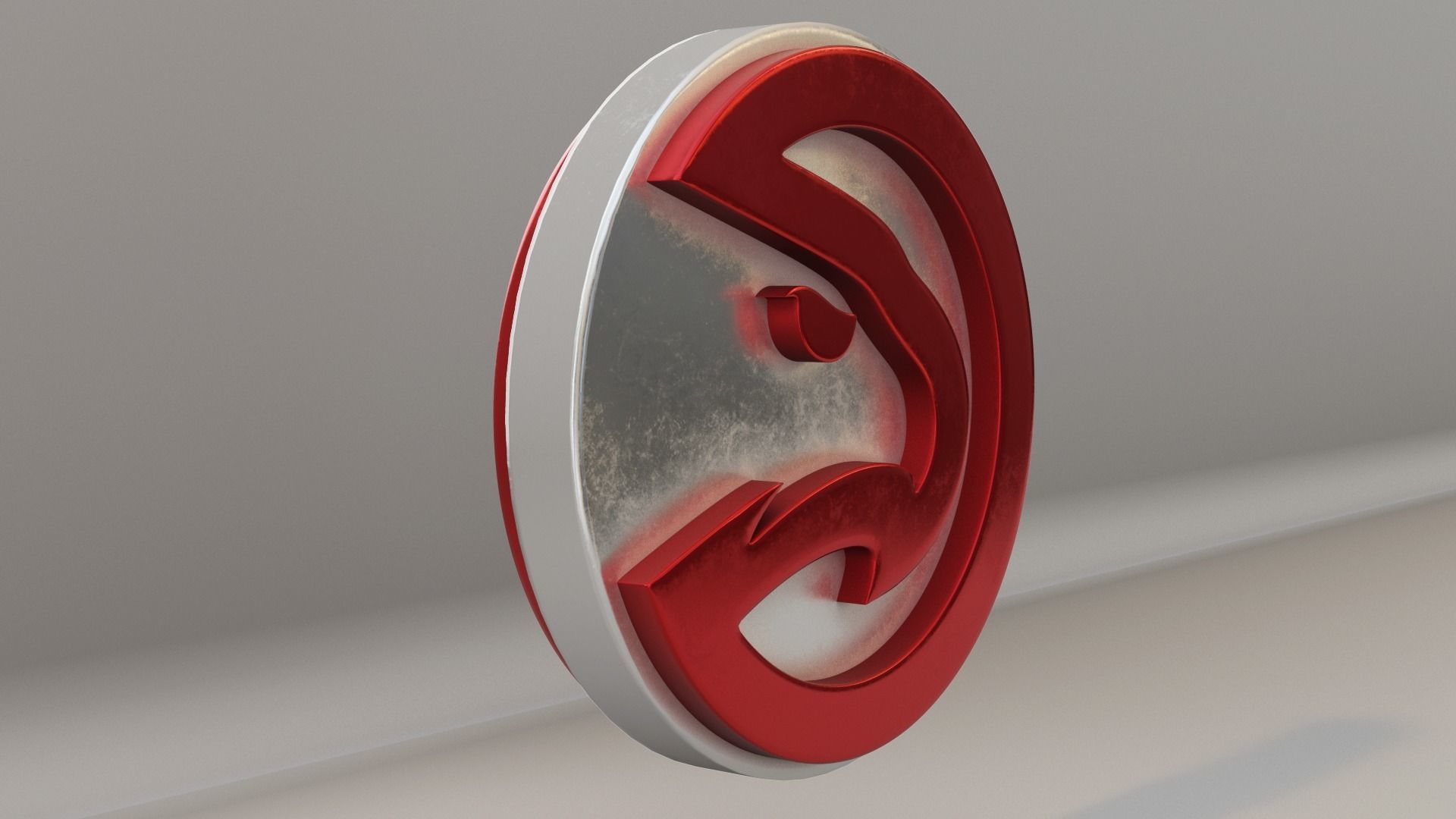 NBA Atlanta Hawks Logo 3D model_4