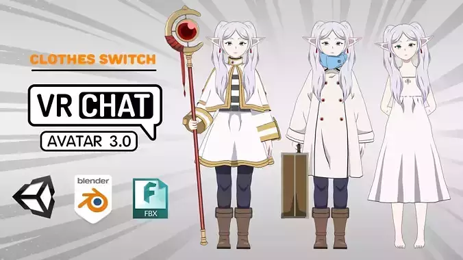 Frieren VRChat Avatar - Sousou no Frieren