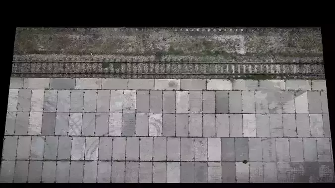industrial ground railway concrete slabs photogrammetry
