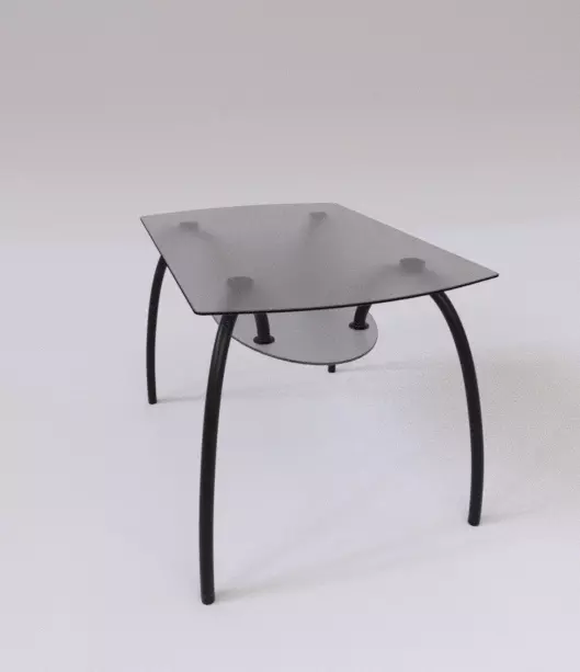 glass table 3d model Low-poly 3D model_0