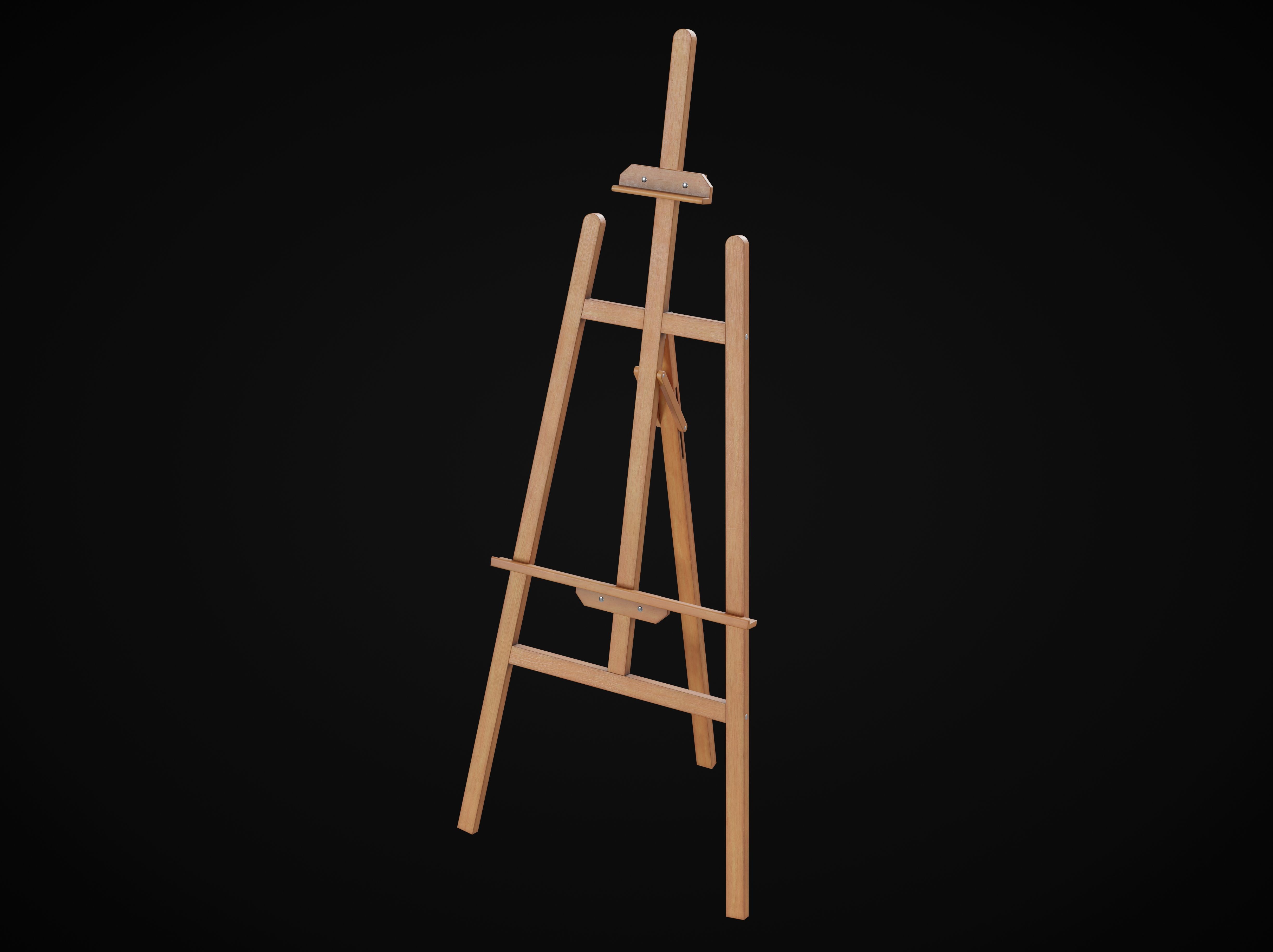 Easel Low-poly 3D model_2