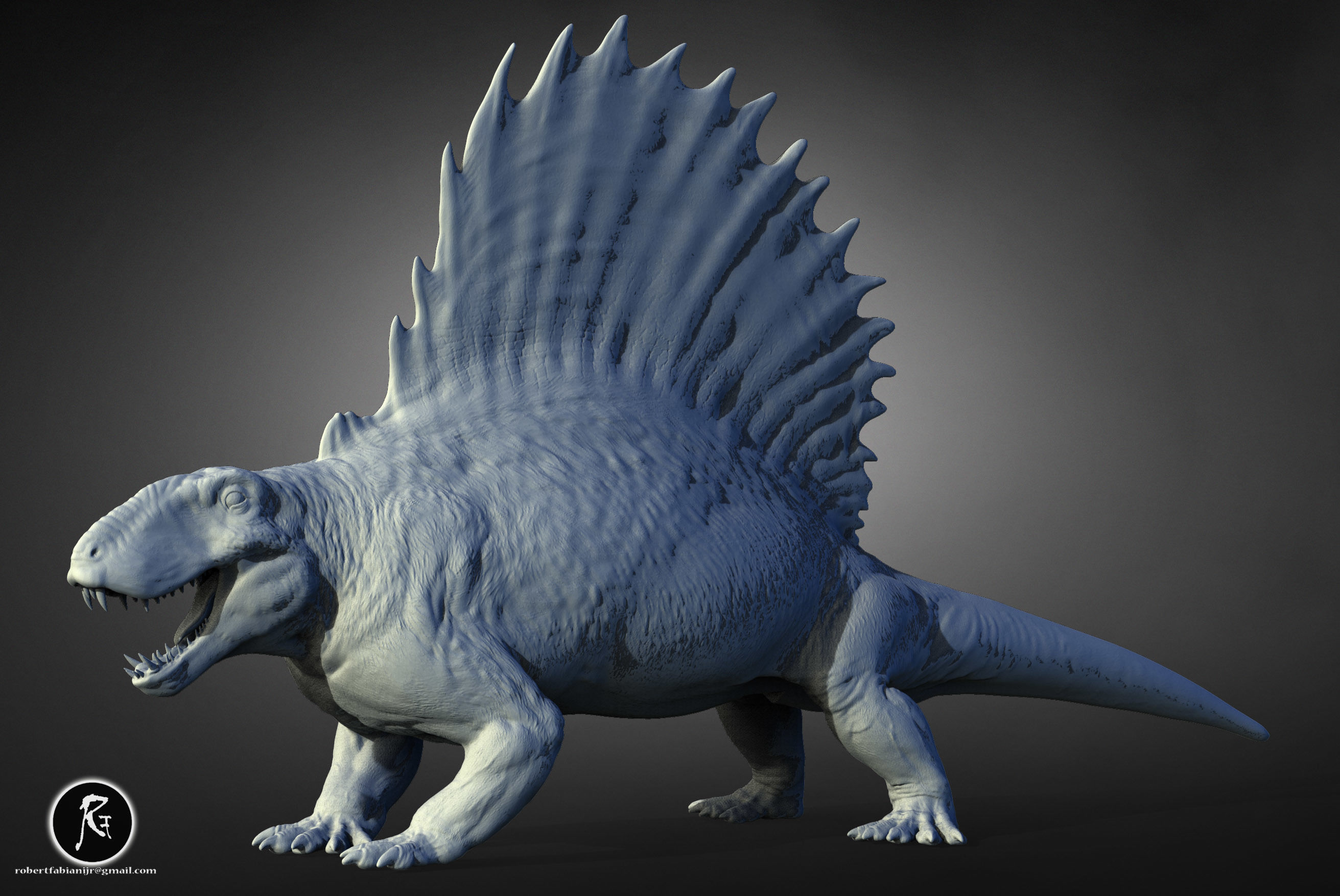 Dimetrodon 3D print model_1