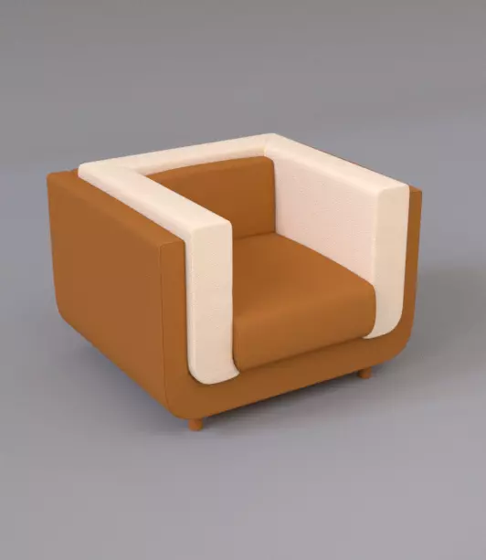  Armchair 3D model Low-poly 3D model_0