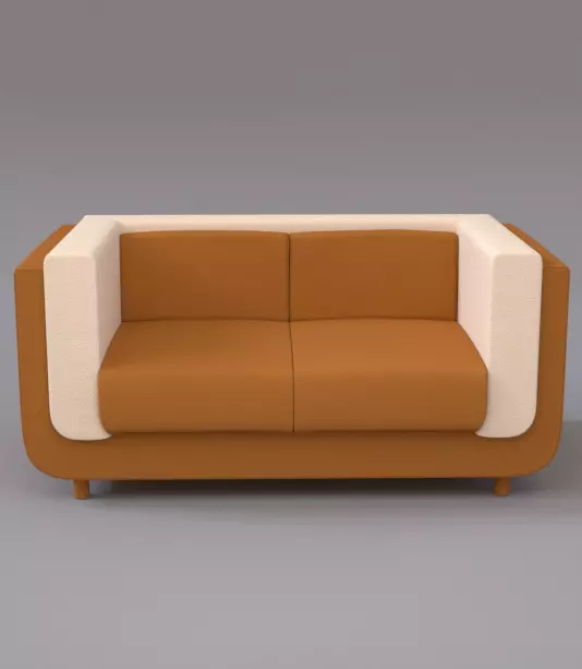 Double Sofa 3D model 3D model_0