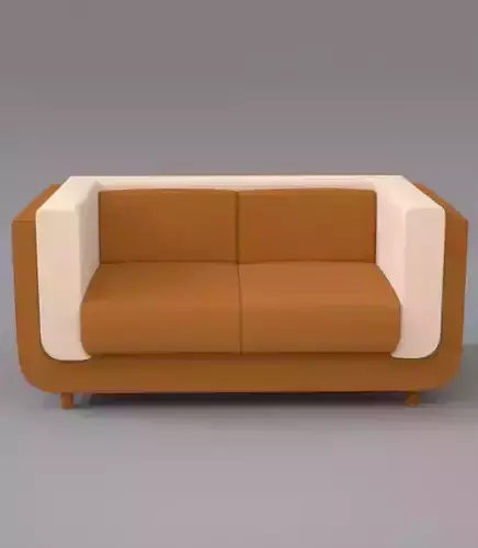 Double Sofa 3D model 3D model
