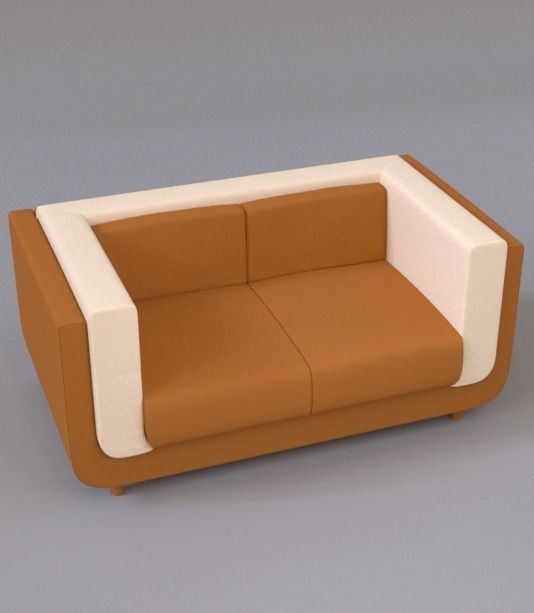 Double Sofa 3D model 3D model_1