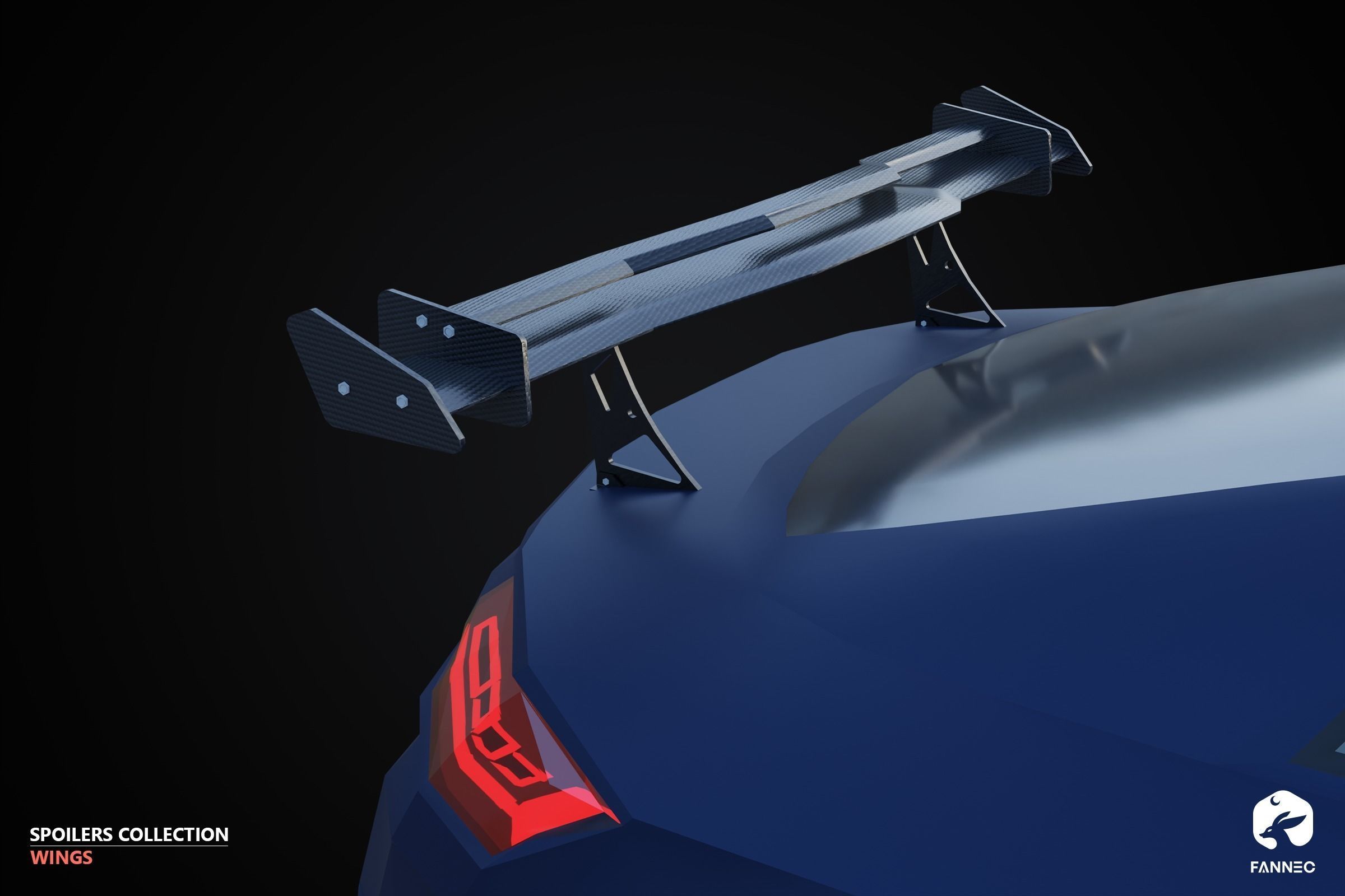 WINGS - Spoilers Collection - Unreal Engine Low-poly 3D model_14