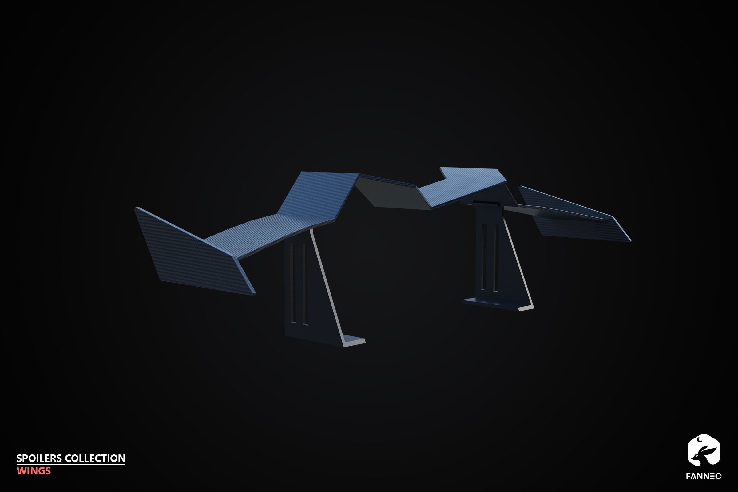 WINGS - Spoilers Collection - Unreal Engine Low-poly 3D model_29