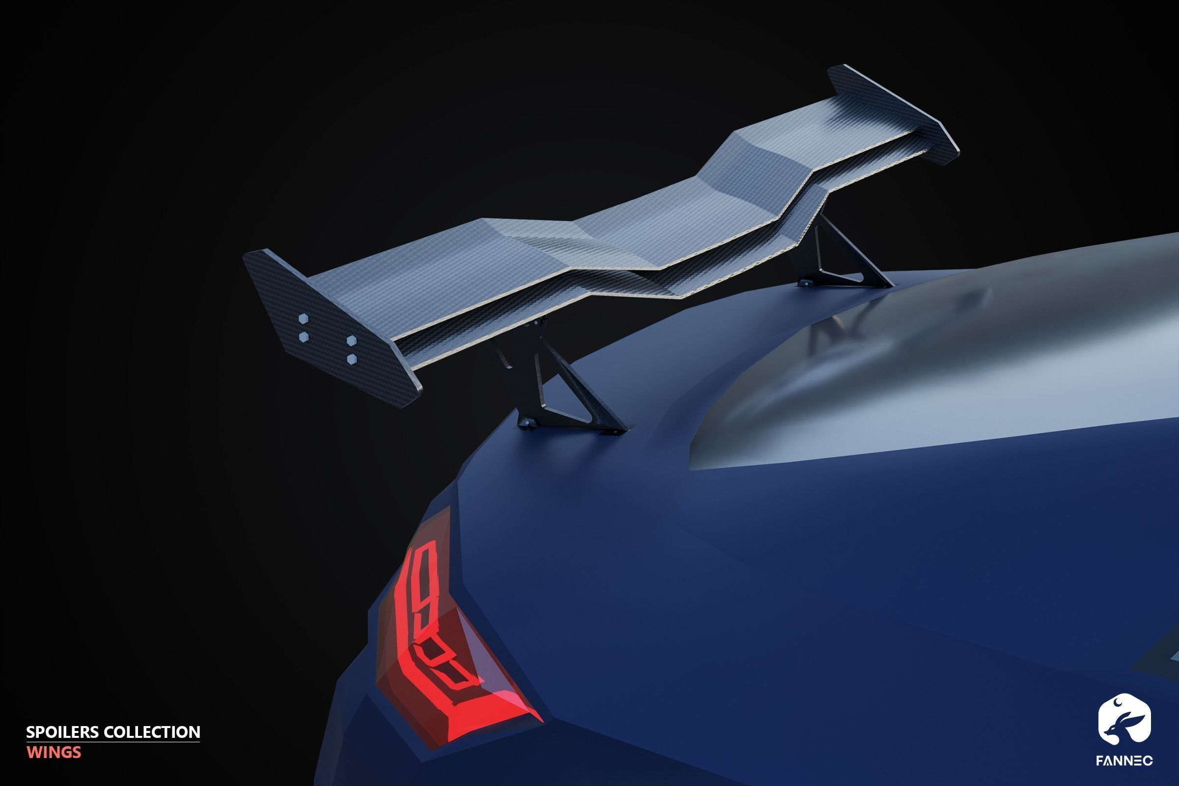 WINGS - Spoilers Collection - Unreal Engine Low-poly 3D model_18