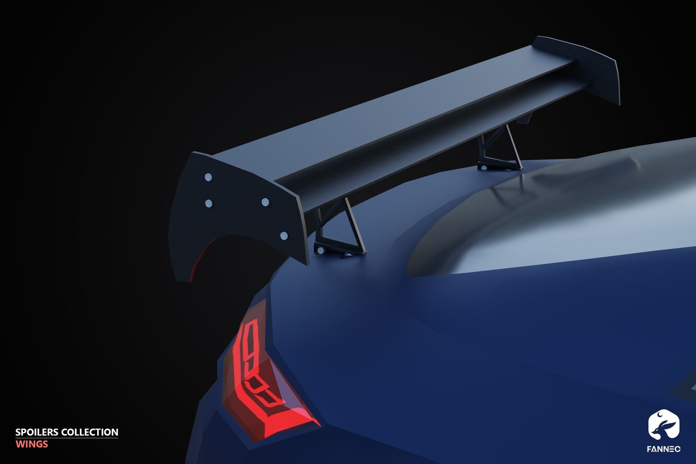 WINGS - Spoilers Collection - Unreal Engine Low-poly 3D model_22