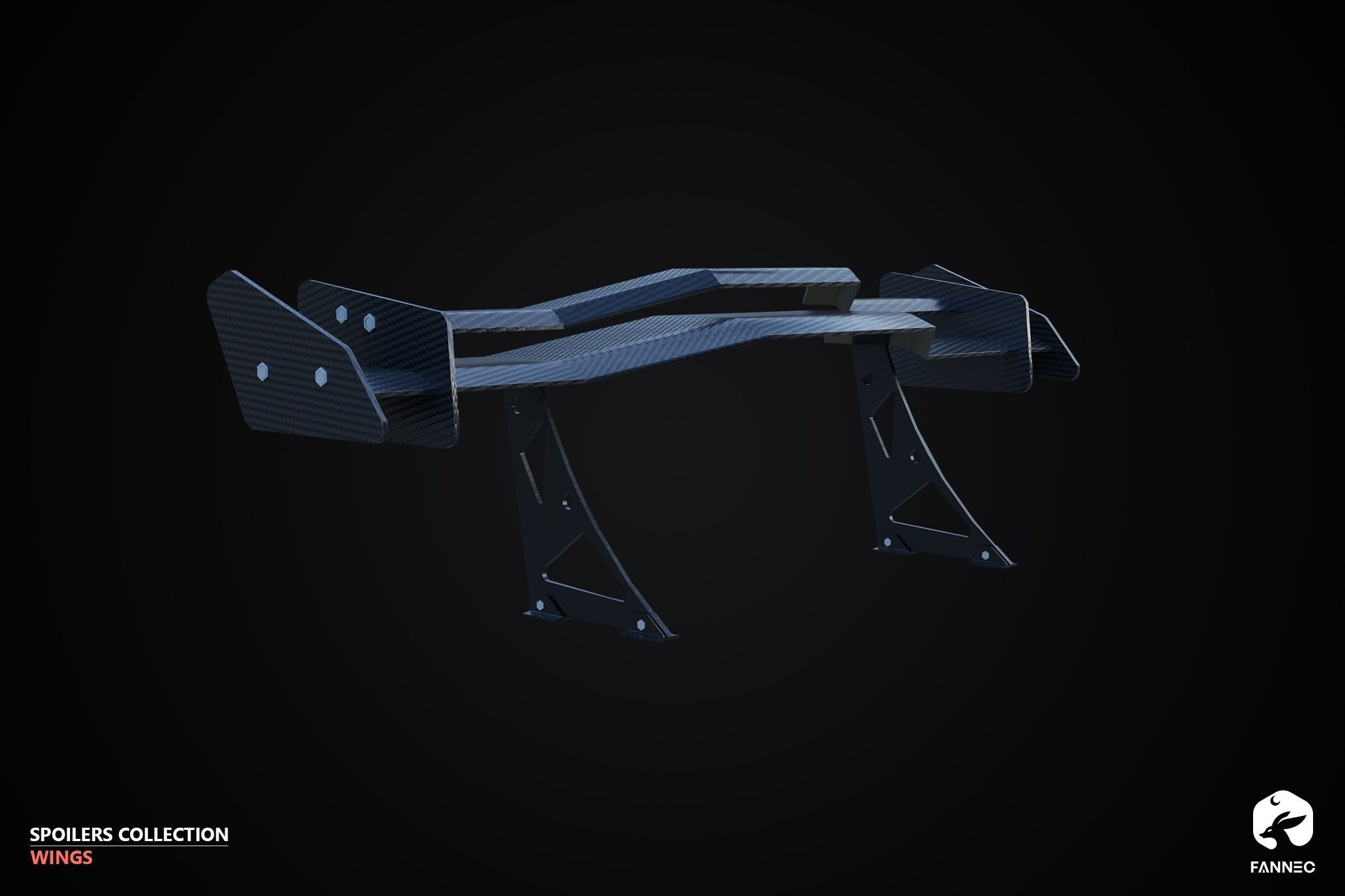 WINGS - Spoilers Collection - Unreal Engine Low-poly 3D model_13