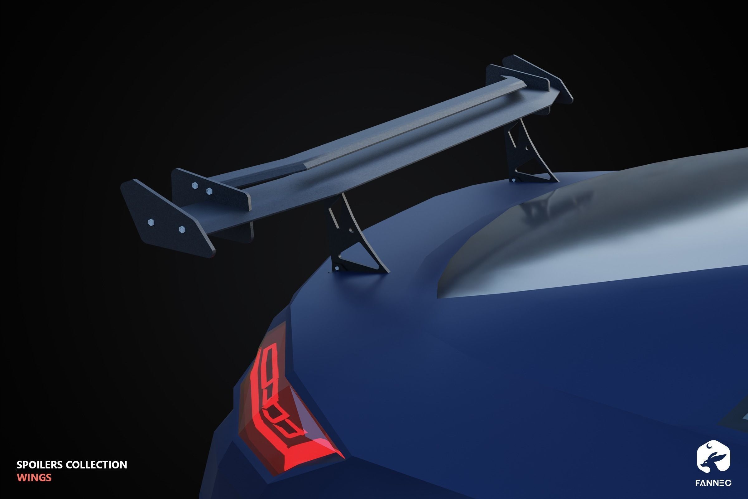 WINGS - Spoilers Collection - Unreal Engine Low-poly 3D model_12