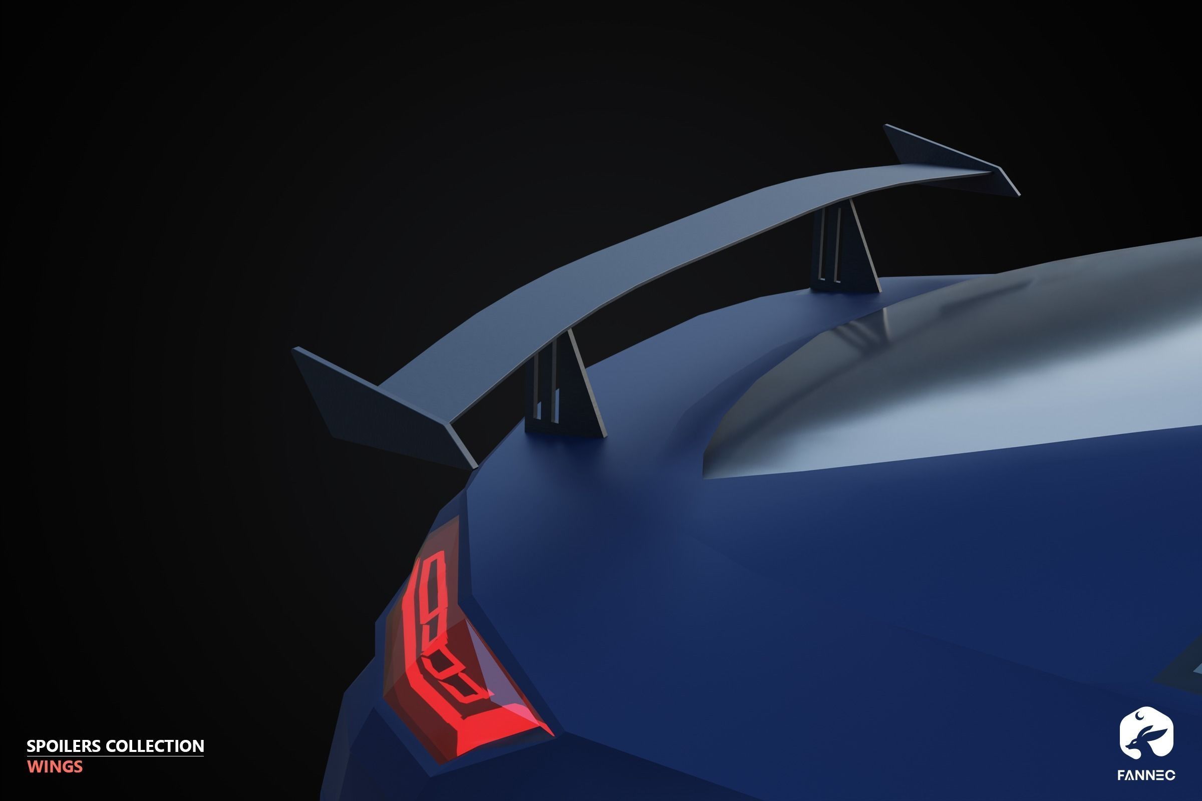 WINGS - Spoilers Collection - Unreal Engine Low-poly 3D model_26