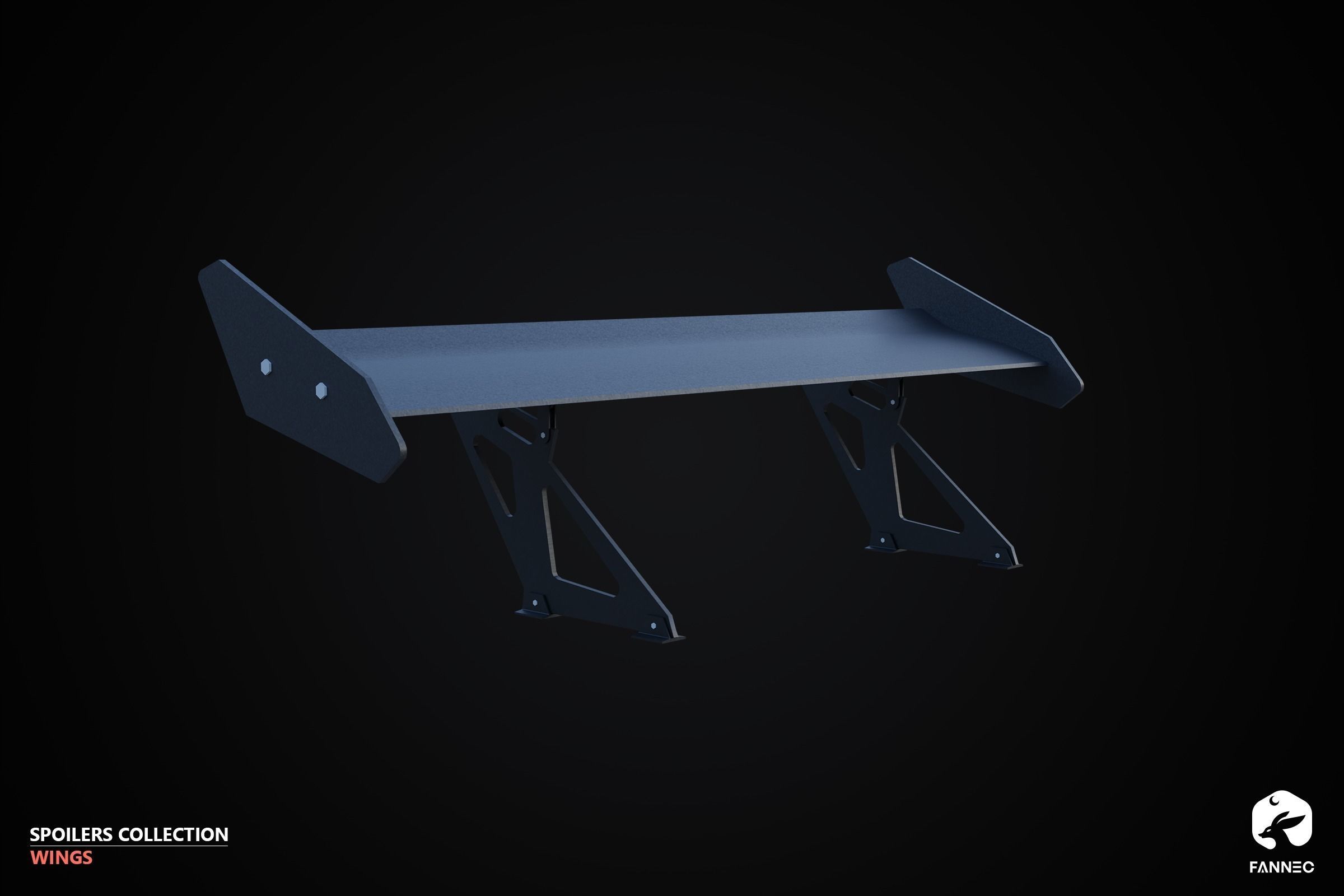 WINGS - Spoilers Collection - Unreal Engine Low-poly 3D model_15