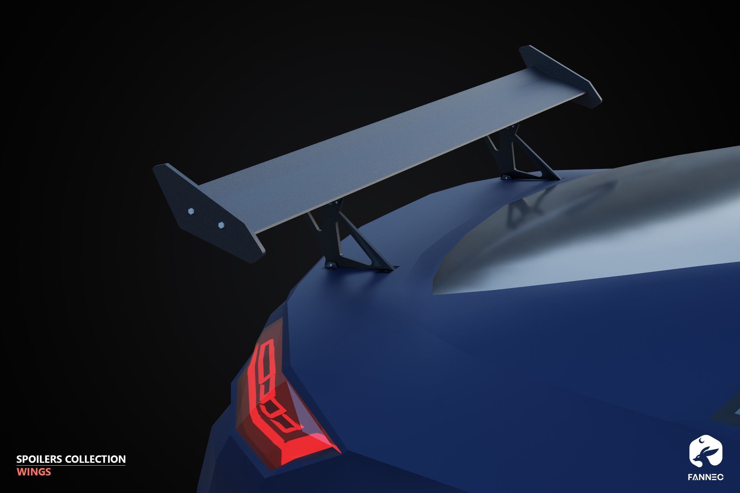 WINGS - Spoilers Collection - Unreal Engine Low-poly 3D model_16