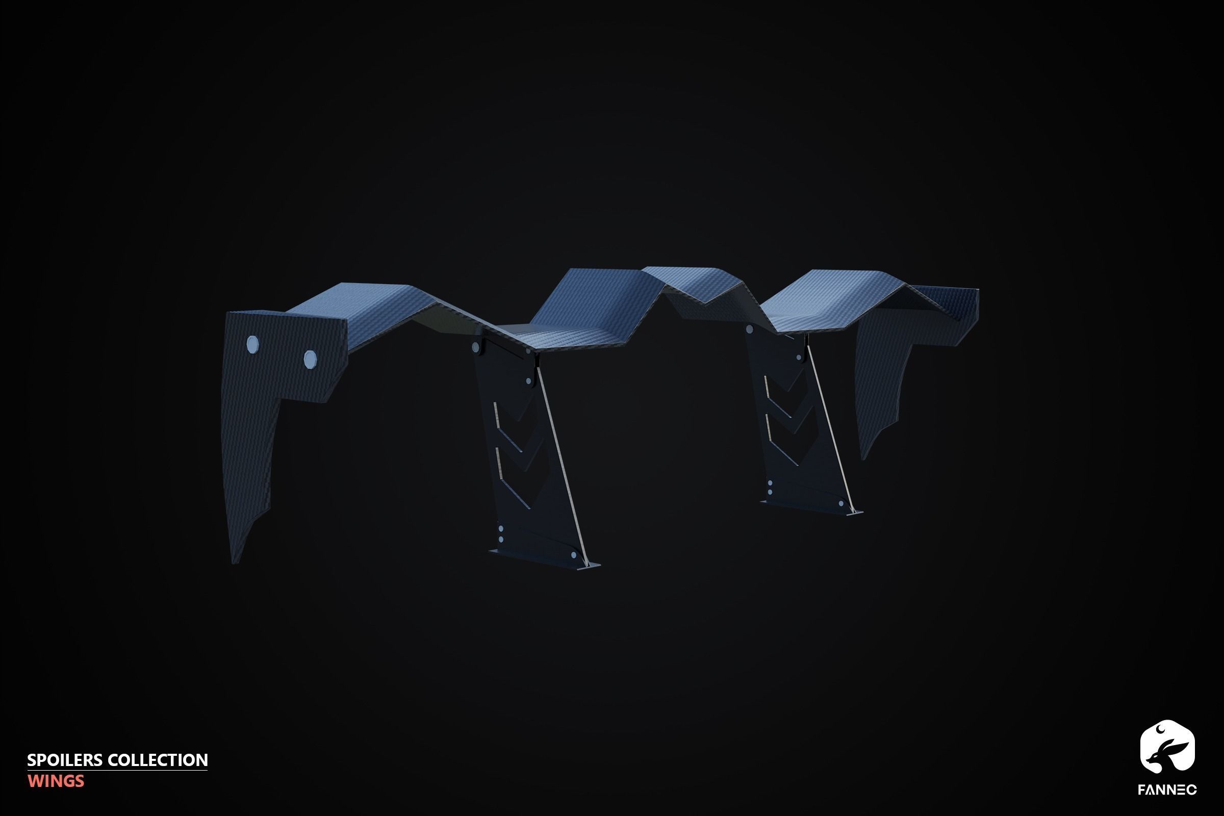 WINGS - Spoilers Collection - Unreal Engine Low-poly 3D model_35