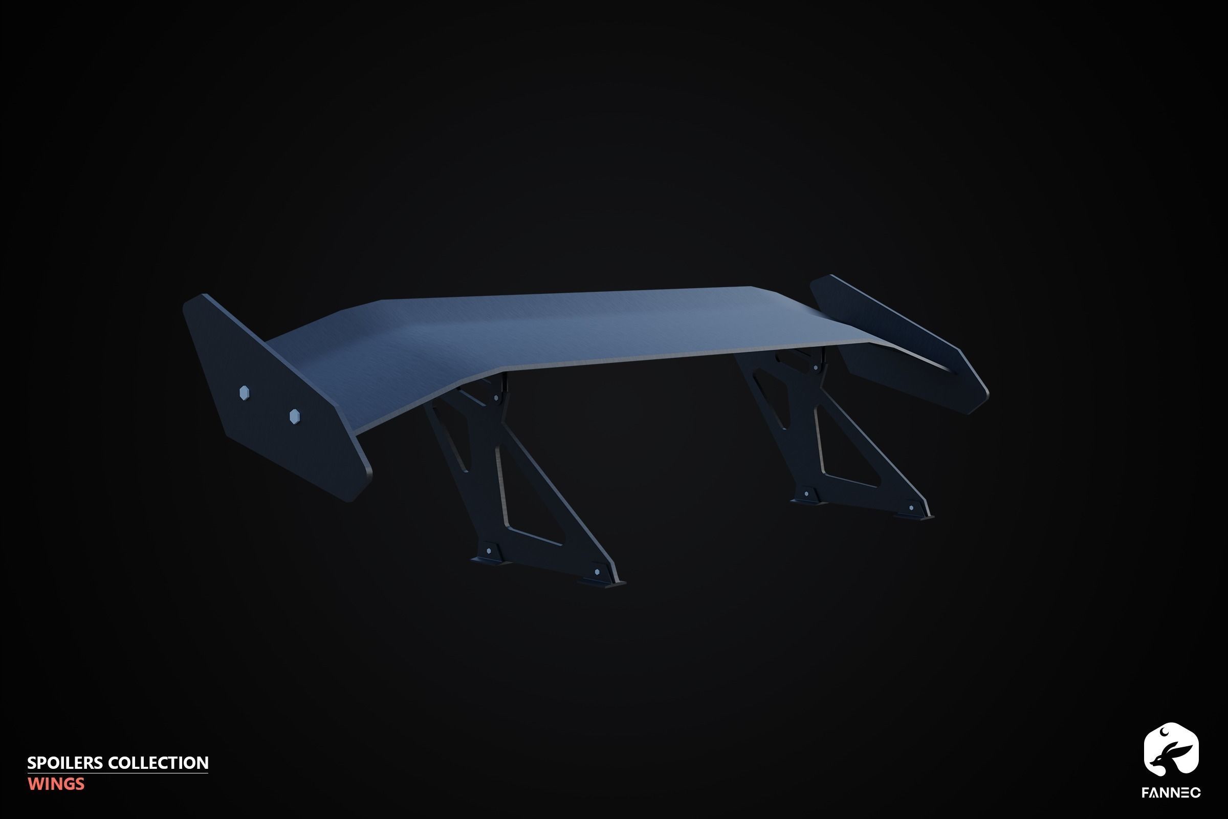 WINGS - Spoilers Collection - Unreal Engine Low-poly 3D model_1