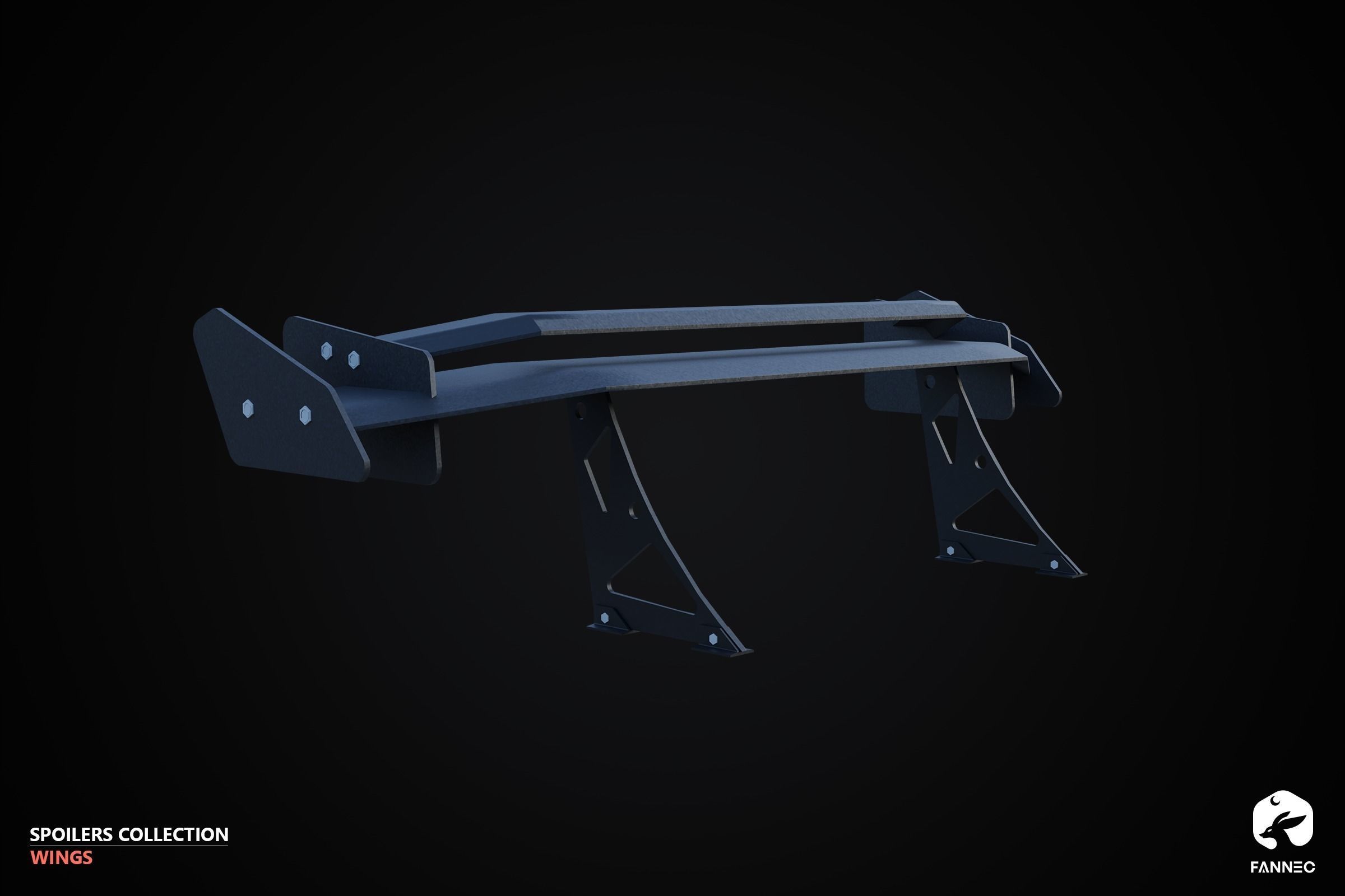 WINGS - Spoilers Collection - Unreal Engine Low-poly 3D model_11