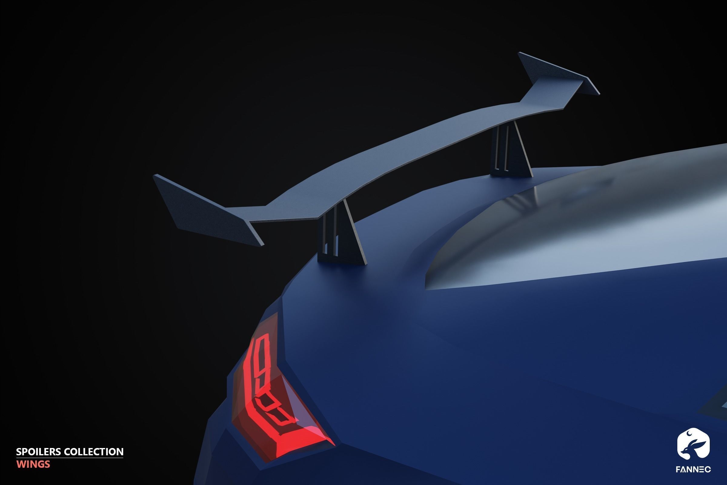 WINGS - Spoilers Collection - Unreal Engine Low-poly 3D model_28