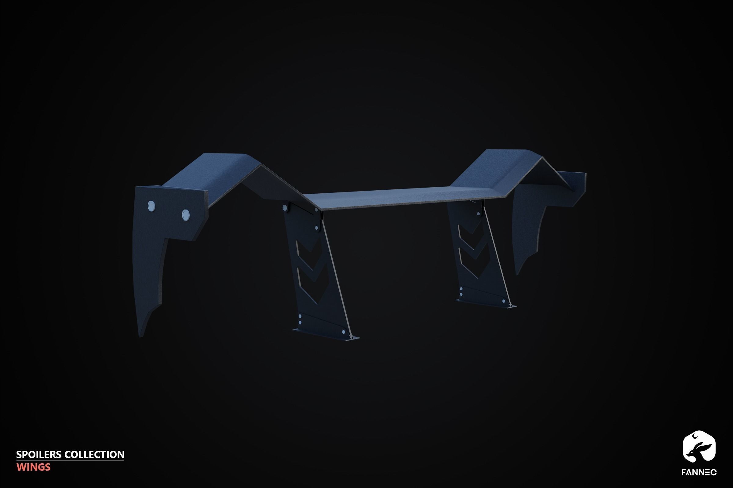 WINGS - Spoilers Collection - Unreal Engine Low-poly 3D model_33
