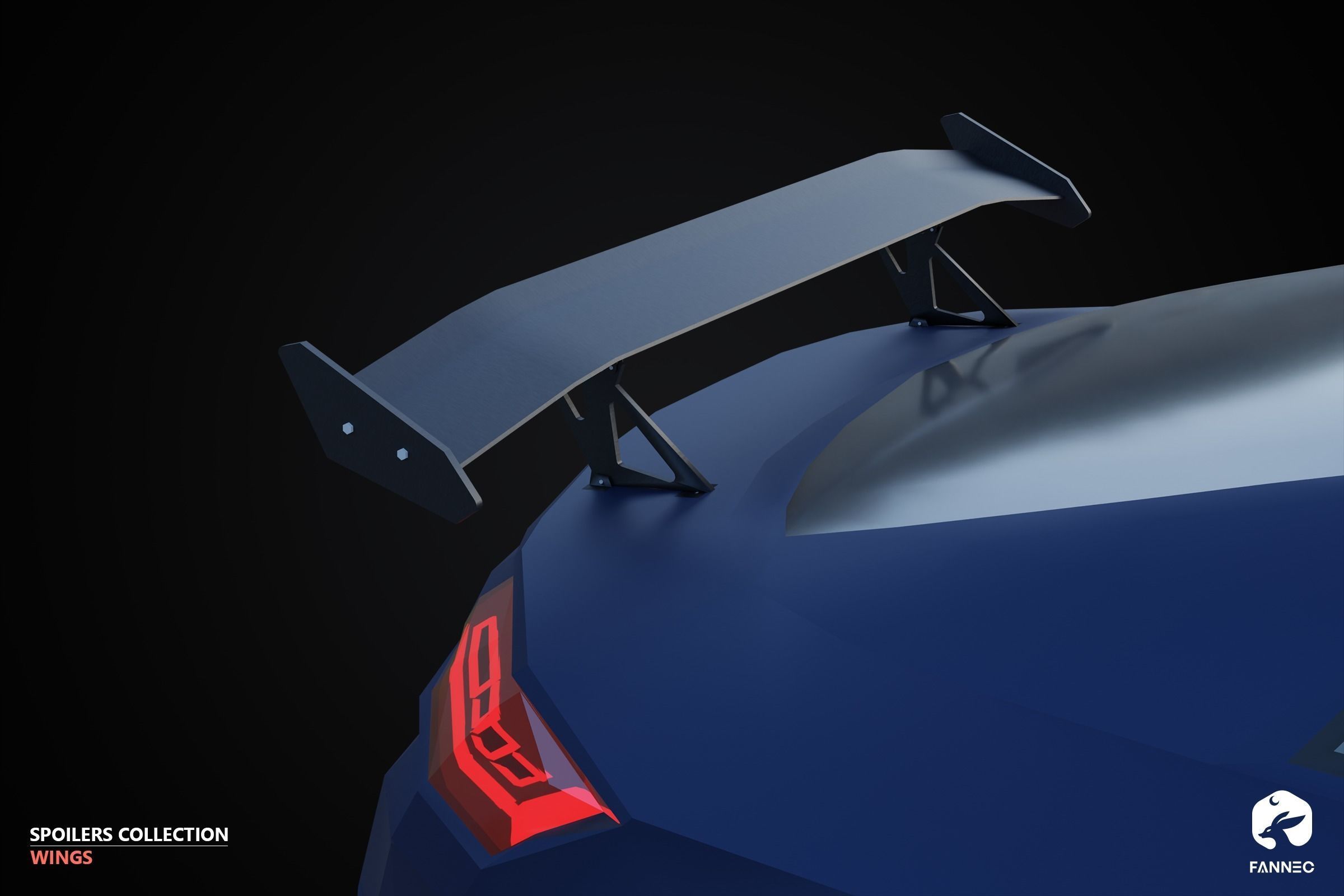 WINGS - Spoilers Collection - Unreal Engine Low-poly 3D model_2