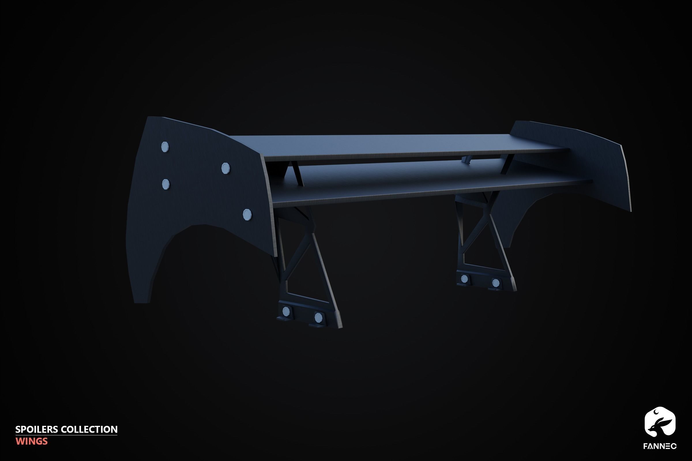 WINGS - Spoilers Collection - Unreal Engine Low-poly 3D model_21