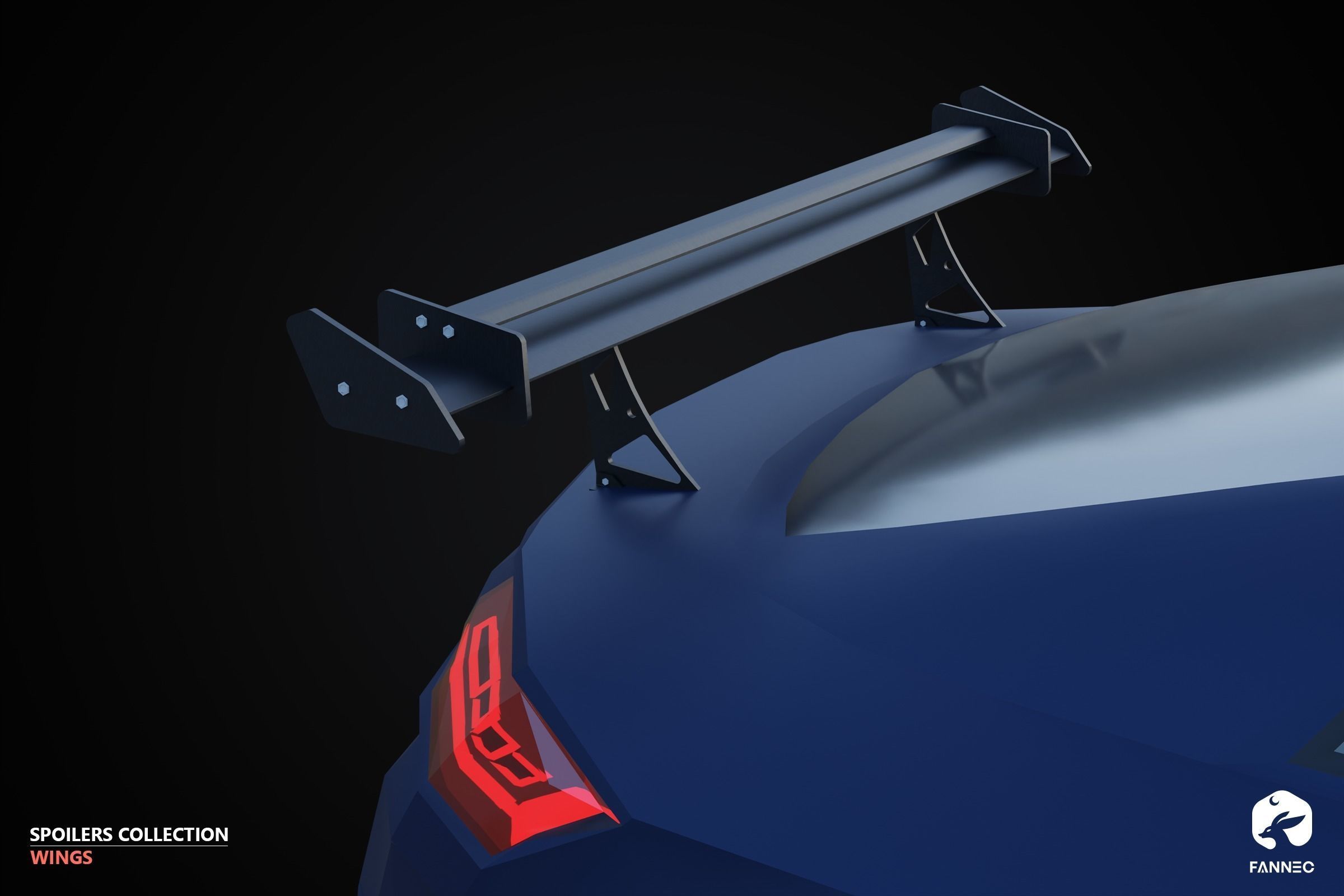 WINGS - Spoilers Collection - Unreal Engine Low-poly 3D model_10