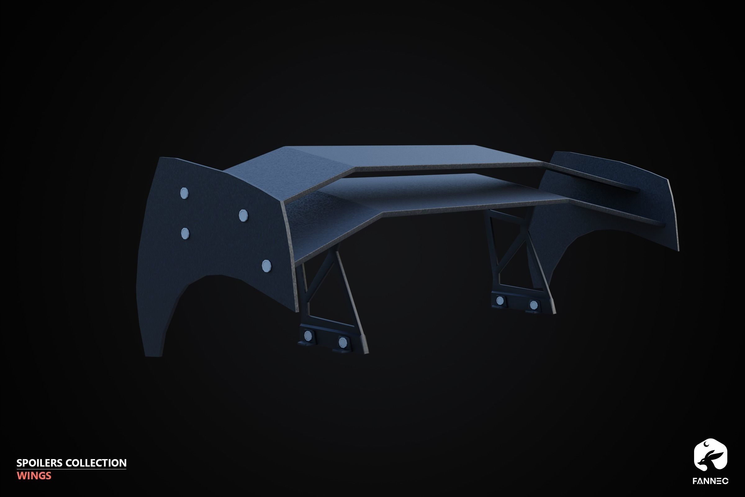 WINGS - Spoilers Collection - Unreal Engine Low-poly 3D model_23