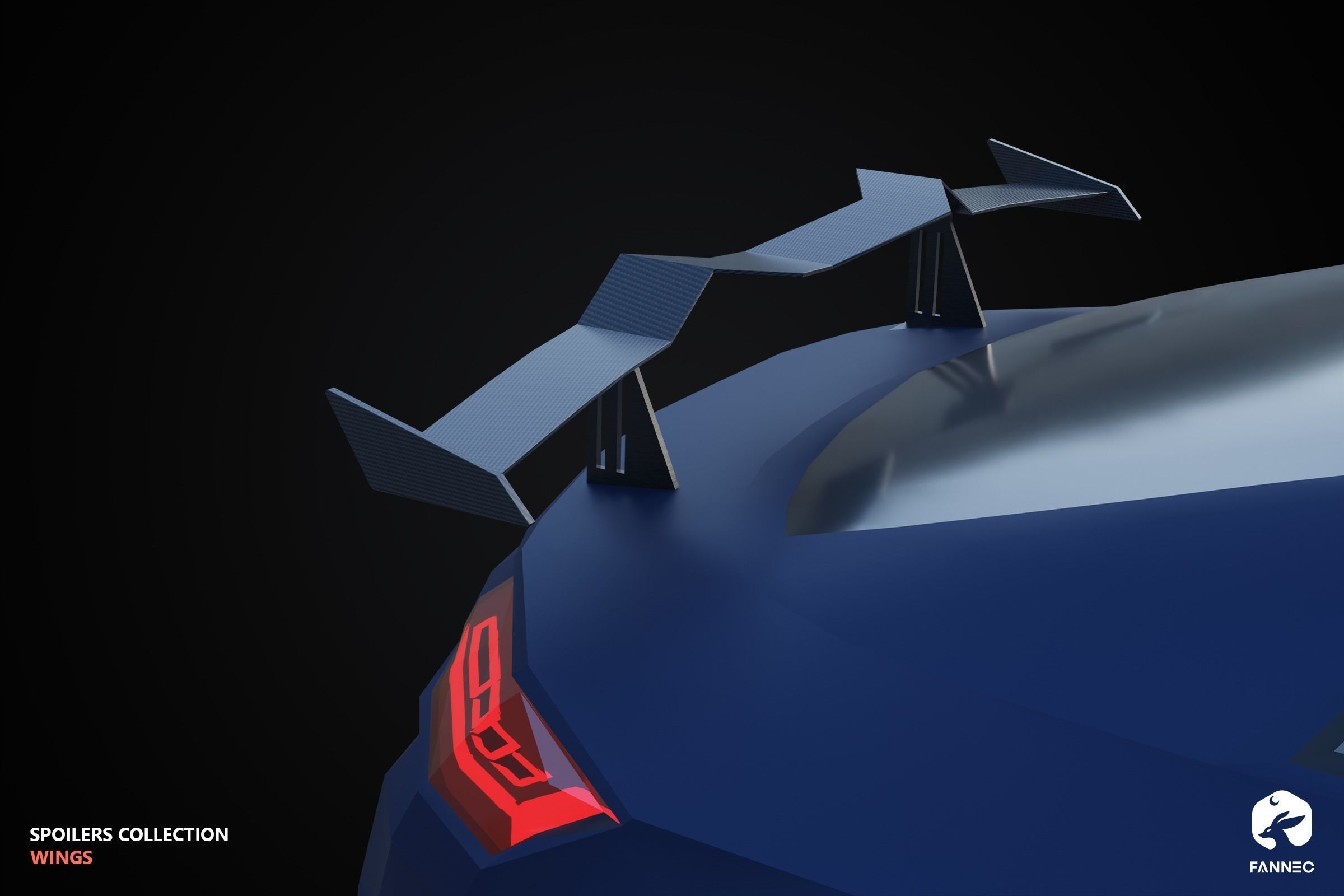 WINGS - Spoilers Collection - Unreal Engine Low-poly 3D model_30