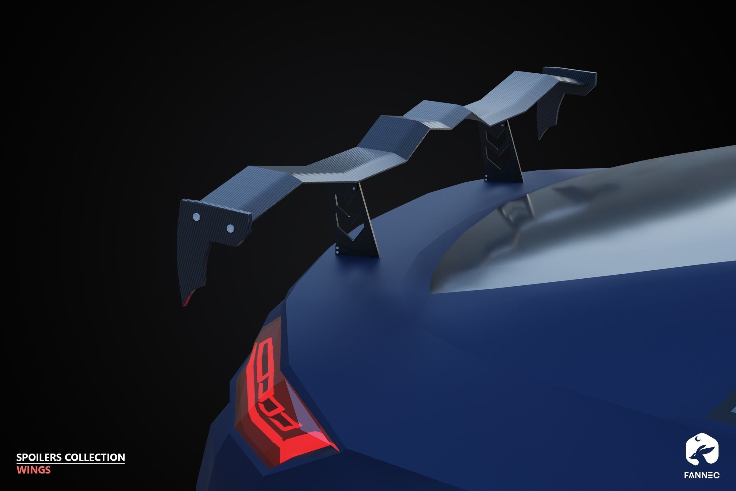 WINGS - Spoilers Collection - Unreal Engine Low-poly 3D model_36